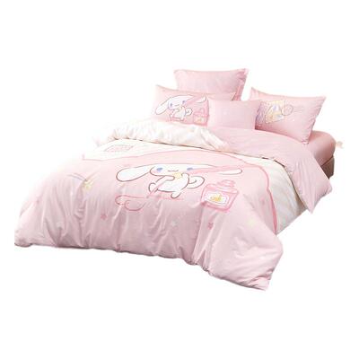 水星儿童套件全棉三四件套母婴A类纯棉抑菌大耳狗玉桂狗床上用品