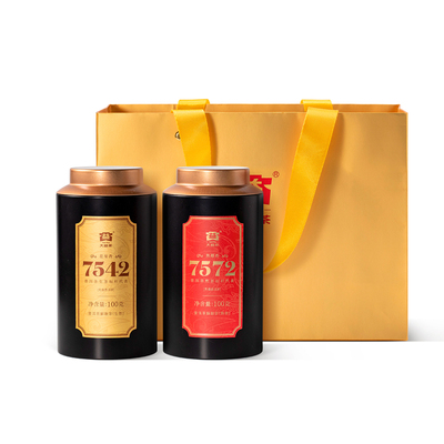 【新品首发】大益茶2026年7542/7572罐装散茶100g/罐生熟茶礼盒茶