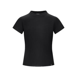 BALIANG「捌樑」修饰身型/基础叠穿/不易变型圆领正肩皮标短袖T恤