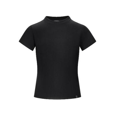 BALIANG「捌樑」修饰身型/基础叠穿/不易变型圆领正肩皮标短袖T恤