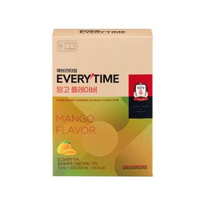 正官庄6年根高丽参红参浓缩液EVERYTIME芒果味人参滋补10ml*20条
