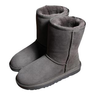 东北羊皮毛一体雪地靴男女鞋中筒冬季户外防滑加厚纯羊毛高帮棉鞋