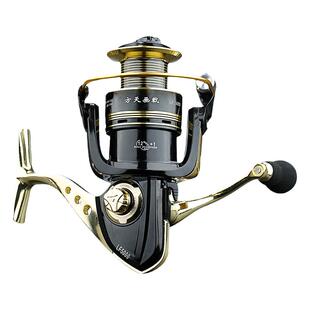 全金属渔轮纺车轮无间隙轮海竿矶钓鱼轮路亚远投渔线轮渔具套装