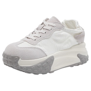 厚底内增高7CM老爹鞋女鞋2026春夏季新款德训鞋休闲运动板鞋透气