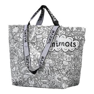 编织袋显眼包大蛇皮袋环保防水可折叠超市购物袋玩偶包装礼品袋