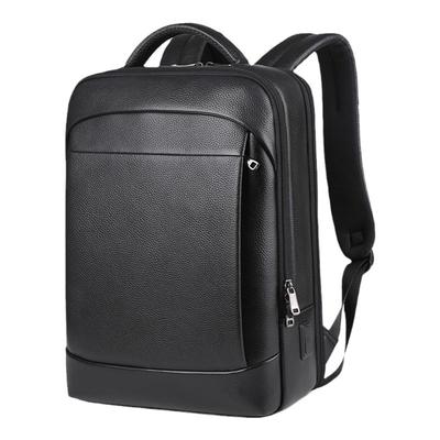 男士商务背包高级感真皮行李包书包皮质16寸双肩电脑包袋定制logo