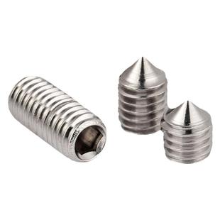 304不锈钢DIN914内六角锥端尖无头紧定螺丝GB78无头机米M2.5-M8