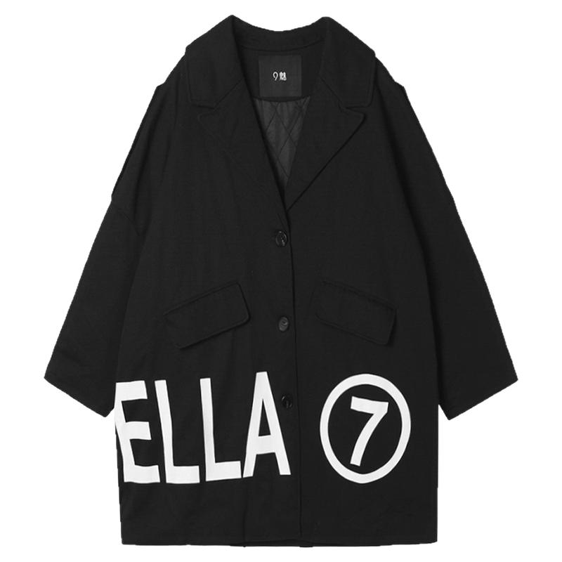 时尚潮流感长款棉服女