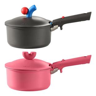 卡罗特奶锅不粘锅可拆卸手柄锅辅食锅钛锅蒸煮泡面锅一人食小奶锅