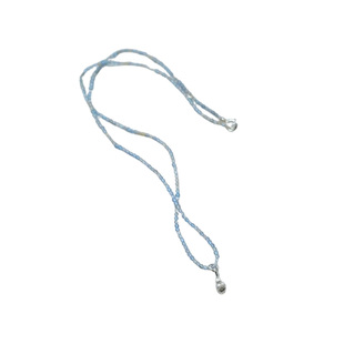 贝壳海螺串珠项链吊坠纯银黑发晶天然石叠戴手工小众设计高级饰品