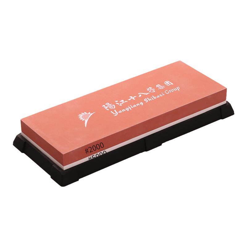 十八子作磨刀石家用磨菜刀开刃厨师专用双面白刚玉油砥石神器正品