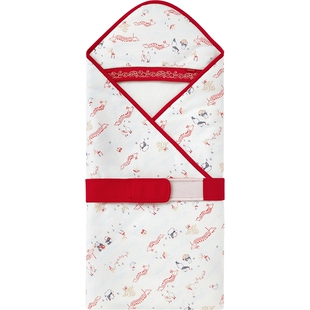 【商场同款】英氏婴儿包被包单新生宝宝四季纯棉防惊跳睡袋抱被