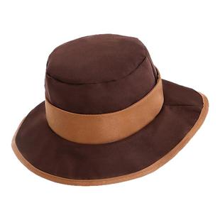 德国慕尼黑啤酒帽German Alpine Hat 阿尔卑斯山民棕色布帽子演出