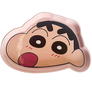 正版蜡笔小新盘子家用菜盘可爱餐具2025新款高颜值水果盘早餐盘