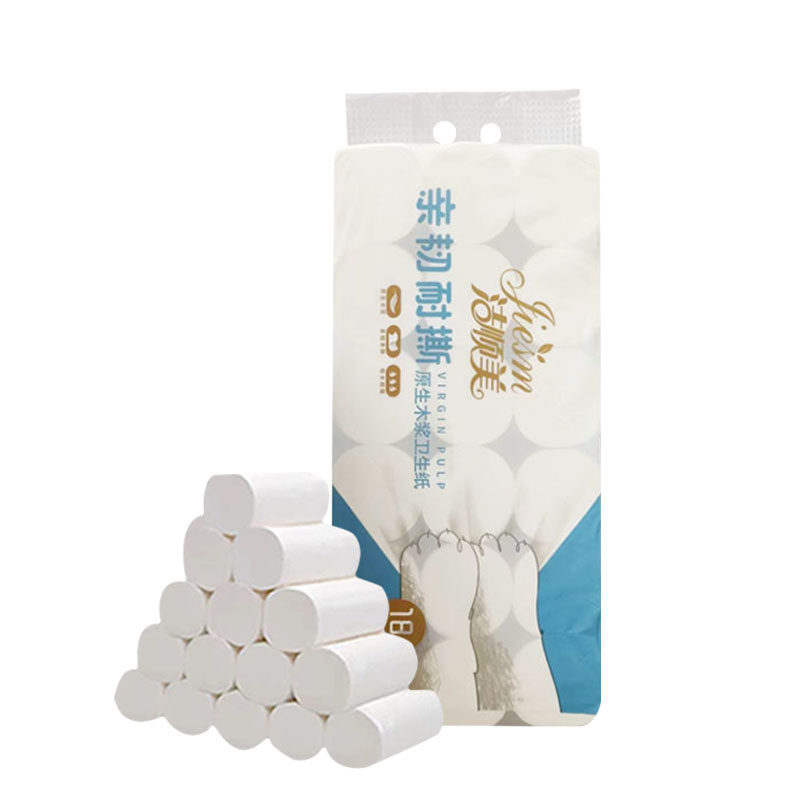 洁顺美原木浆5层加厚卷纸纸巾