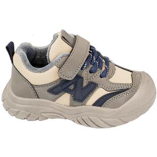 婧麒儿童鞋子加绒运动鞋皮面秋冬季保暖二棉鞋男童女童软底休闲鞋