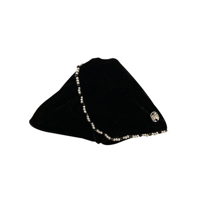 精致咖手工缝制丝绒抓夹简约发抓