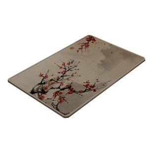 新中式古风简约亚麻编织浴室卫生间吸水防滑门口地毯地垫厕所脚垫