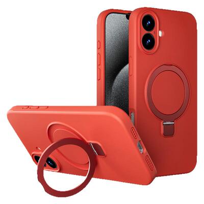 液态硅胶磁吸支架苹果16手机壳