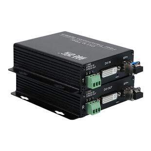 巢客 DVI光端机高清无压缩光纤延长传输器1路4K DVI视频带本环出+KVM+1路双向RS232数据+1路反向开关量光端机