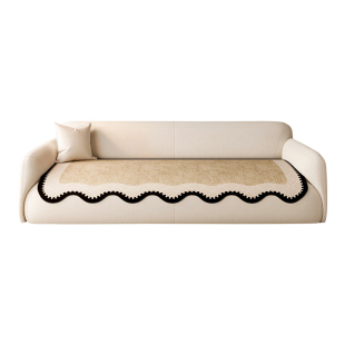 中古风高级感空气棉沙发垫四季通用2026新款坐垫子固定防滑盖布