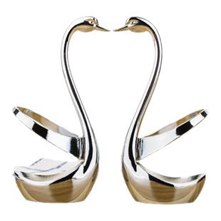 天鹅座 水果叉餐具收纳架套装 创意时尚高档摆件