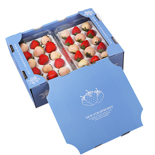 高档草莓包装盒淡雪草莓日本奈良新鲜白色奶油通用草莓礼盒四盒装