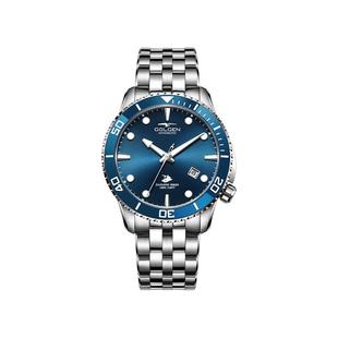 【情人节礼物】古尊手表蛟龙机械潜水表自动机械男士腕表100米