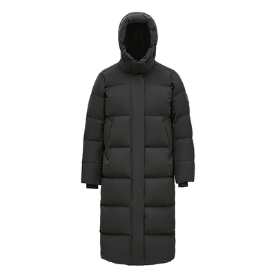 君羽800蓬白鹅绒服女过膝长款