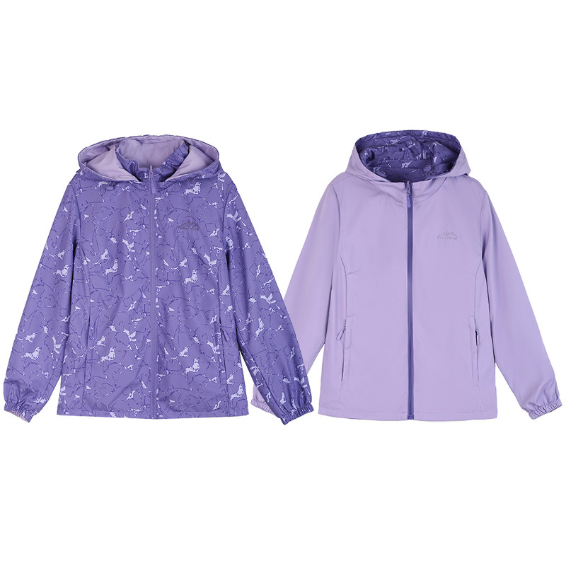 双面穿冲锋衣女春秋款户外旅行防风防水登山服时尚休闲两面穿外套
