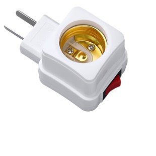 E27螺口灯座带开关灯头插座灯泡家用带开关的底座包邮挂壁式插头