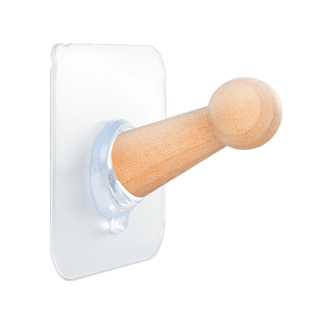 实木粘钩木质门后挂钩衣服壁挂免打孔衣柜侧面挂衣架强力墙上挂勾