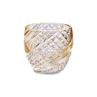 日本KAGAMI江户切子水晶玻璃白酒杯威士忌杯烈酒杯清酒杯月下美人