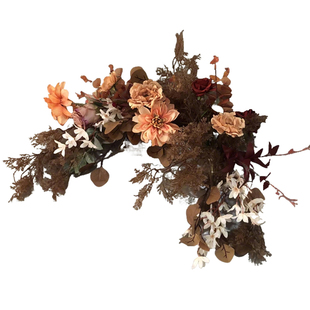 空调管道装饰花藤仿真花艺遮丑壁挂缠绕手编植物藤条藤蔓假花挂饰