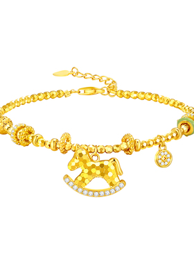 周大生纯银生肖马女手链