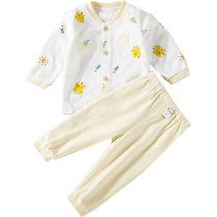 童泰新款加里立领套装对开双层内衣纯棉对开秋衣裤套装3589