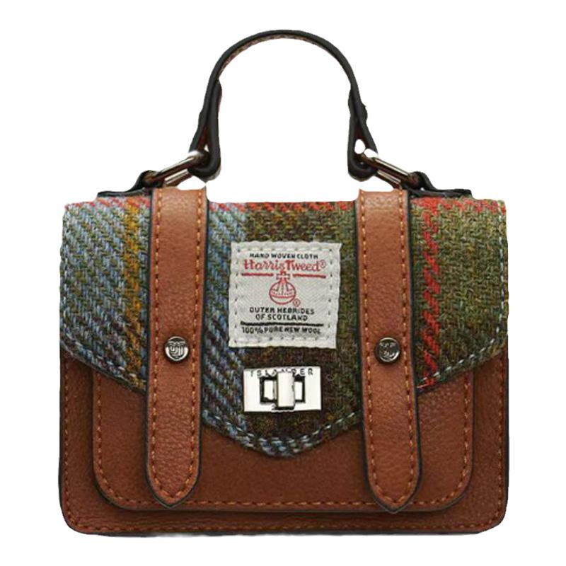 英国苏格兰Islander正品剑桥包Harris Tweed®传统格子mini邮差包