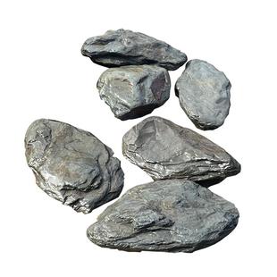 鱼缸造景大块主石水族鱼宠虾龟晒台古法养鱼溪流石生态装饰石片岩