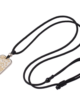 999足银生肖无事牌护身符吊坠