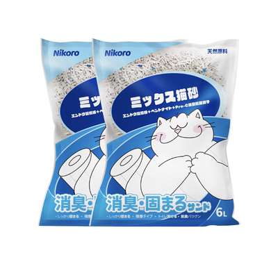 【自营】妮可露Nikoro混合豆腐猫砂低尘速溶抑菌除臭结团木薯猫砂