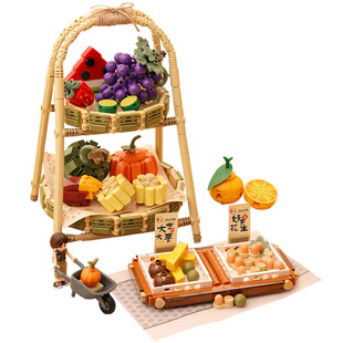 LOZ围炉煮茶中式小吃甜品美食摆件 国潮复古拼装积木玩具送礼中秋