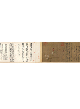 北宋赵佶 五色鹦鹉图 1比1原版复刻长卷宋代花鸟画古画复制品收藏