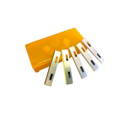单边双孔钛合金修眉刀进口喷射刀片38*8*0.25 薄膜分切单刃不锈钢