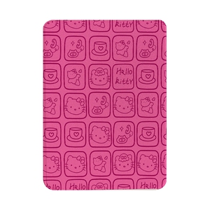 玫红方格猫咪头像360度旋转iPad10保护套2024新款适用苹果iPad10.2寸mini6平板Air4/5保护壳pro女软9.7带笔槽
