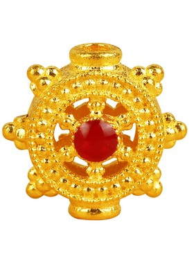 双飞翼男女足金背云古法加厚烧蓝