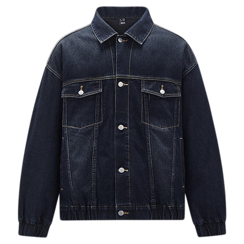森马复古外套夹克牛仔羽绒服男款