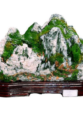 天然青海七彩石原石水冲石摆件