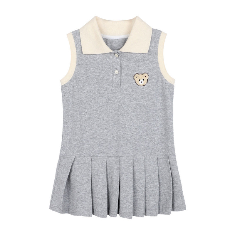 女童连衣裙夏季翻领公主背心裙子