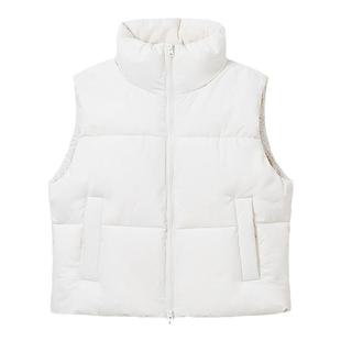 SPAO韩国同款秋冬女士时尚休闲立领保暖棉马甲外套