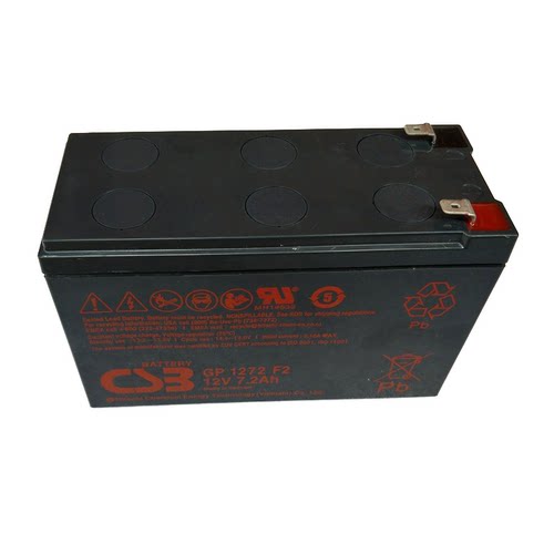 CSB蓄电池12V7.2AH GP1272 F2 12V28 12V7AH UPS电源电瓶 韶关产
